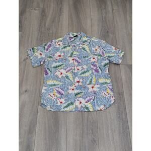Maui Trading Co Hawaii Shirt Mens Size XL Short Sleeve Button Floral Hawaiian
